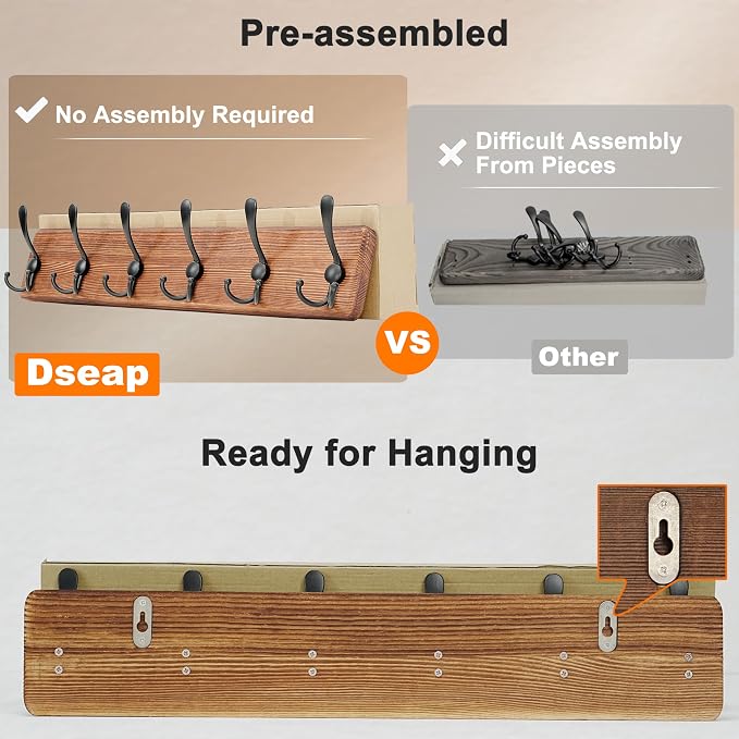 Dseap Coat Rack Wall Mount - Image 5