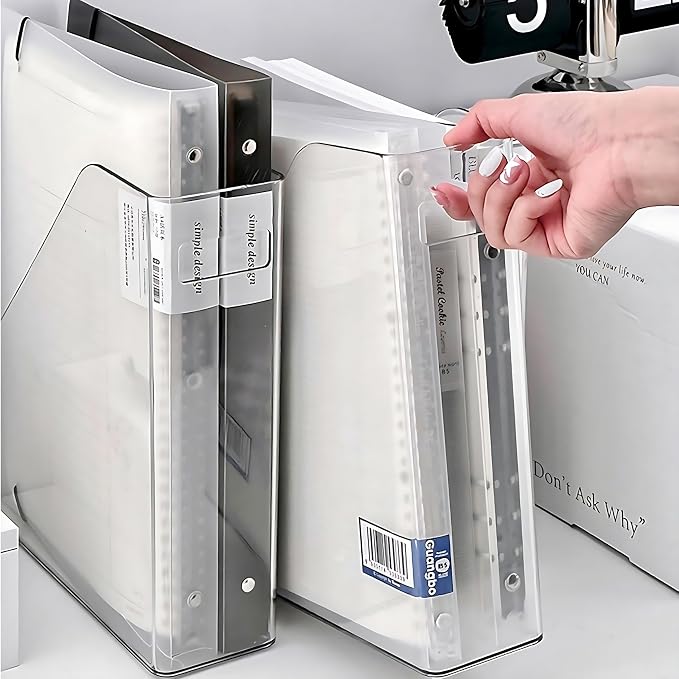 4-Pack Acrylic Magazine Holder & Book Organizer Clear Desktop File Storage Rack - Image 3