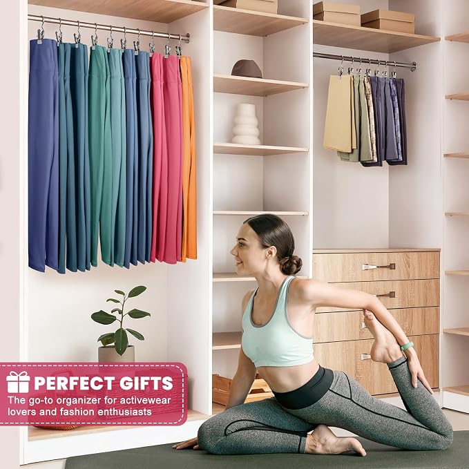 50 Pack Pants Hangers with Clip, Legging Organizer - Image 2