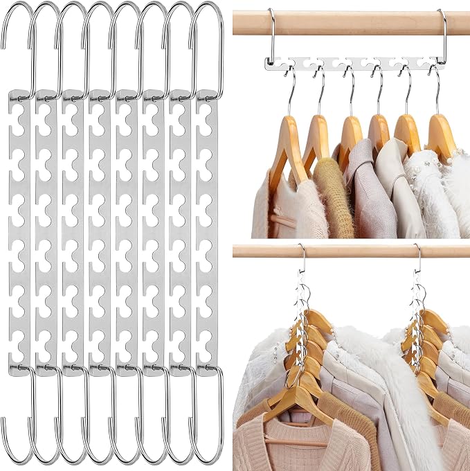HOUSE DAY Space Saving Hangers for Clothes 12 Pack, Heavy Duty Hanger Organizer by HOUSEDAY