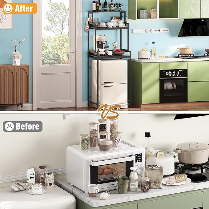 3-Tier Mini Fridge Stand Kitchen Bakers Rack - Image 6