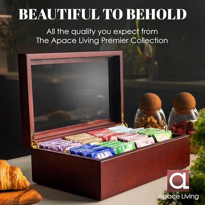 Tea Box - Luxury Wooden Tea Bag Organizer from The Apace Premier Collection - 8 - Image 5