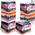 6 Packs Clear Zippered Storage Bags Sweater Moth Bags Plastic Storage by Shappy