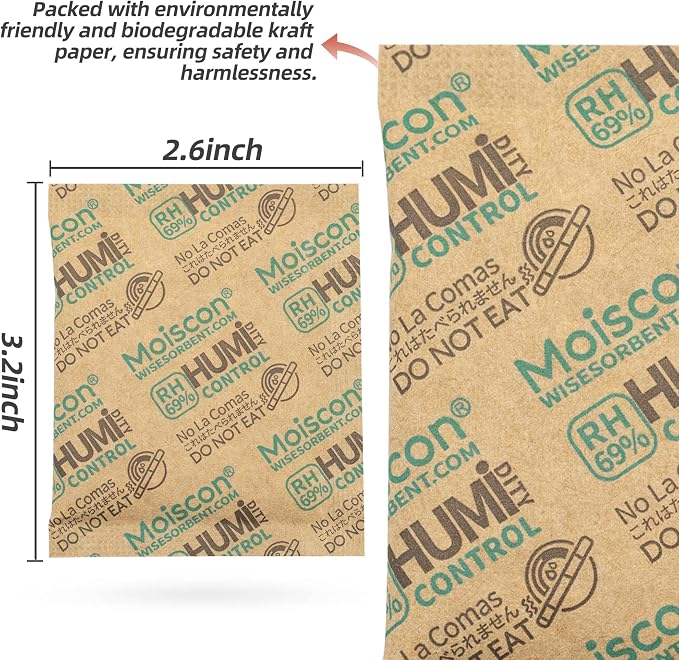 30 Pack 8 Gram 69% Two-Way Humidity Control Packs - Image 3