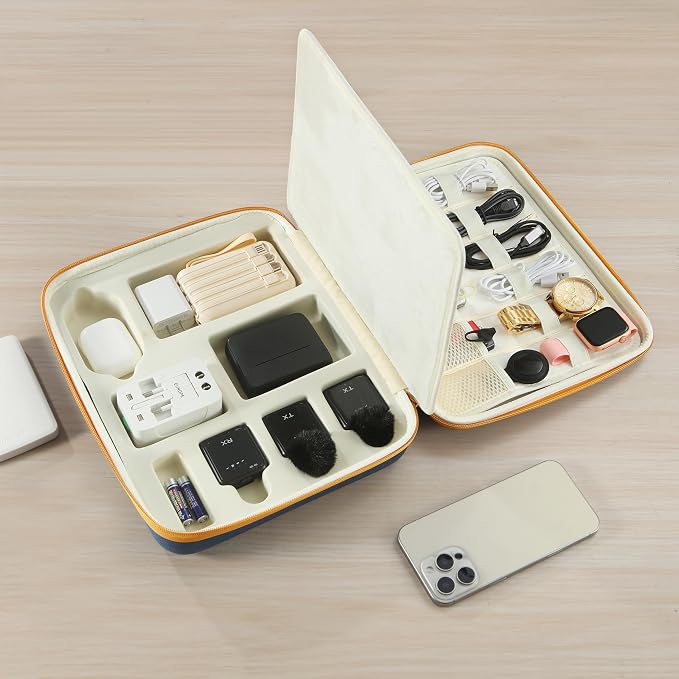 Essential Electronics Travel Organizer Case, Tech Accessories Travel Pouch - Image 3