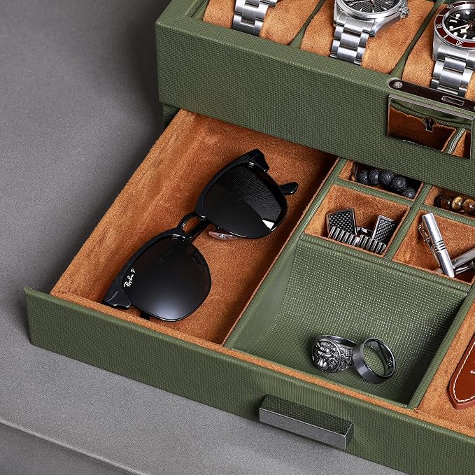 ROTHWELL 10-Slot Watch Box in Leather - Image 5