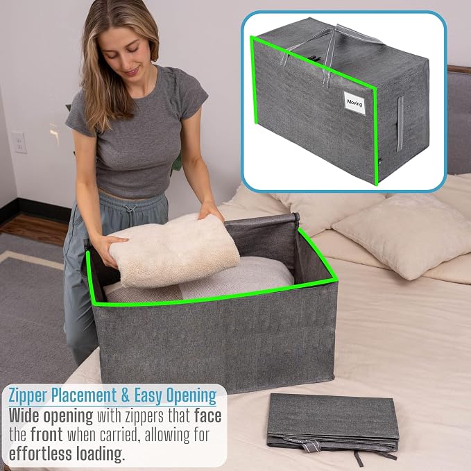 VENO 4 Pack Moving and Storage Bags, Heavy Duty, Alternative to Moving Boxes - Image 3