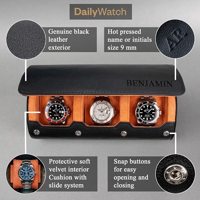 DailyWatch | Personalized Watch Roll Travel Case - Image 5