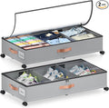 Under Bed Storage with Wheels, 2 Pack Under Bed Storage Containers with by Unknown