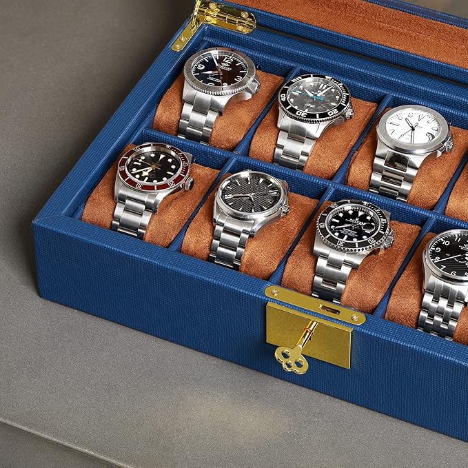 ROTHWELL 10 Slot Leather Watch Box - Image 7