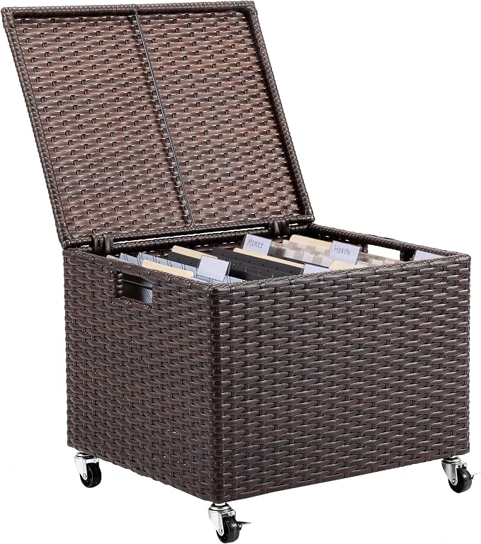 BIRDROCK HOME Rolling File Box by BIRDROCKHOME