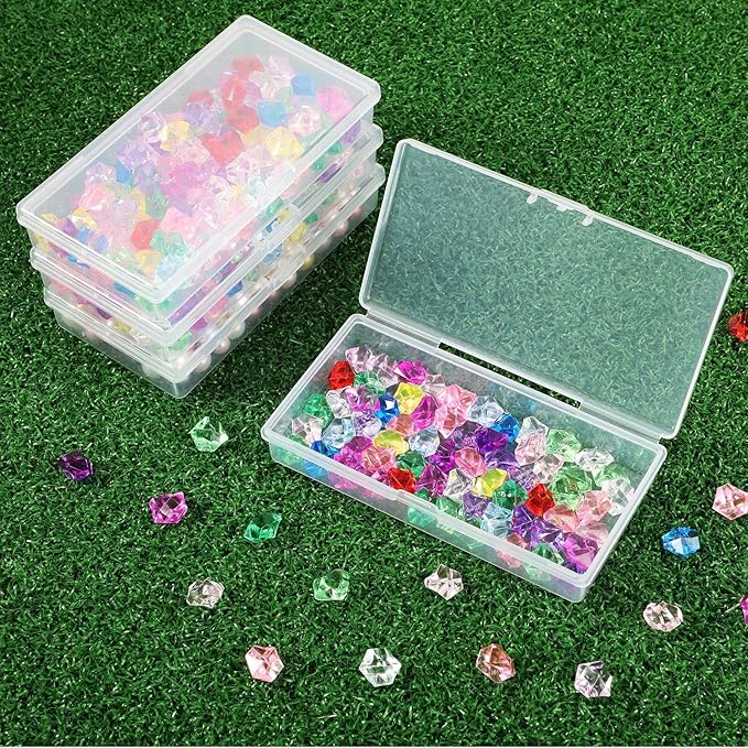 SATINIOR 24 Packs Small Clear Plastic Beads Storage Containers Box - Image 4