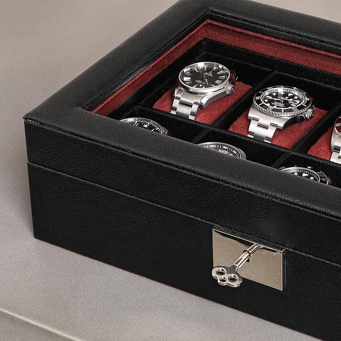 ROTHWELL 10 Slot Leather Watch Box - Image 7