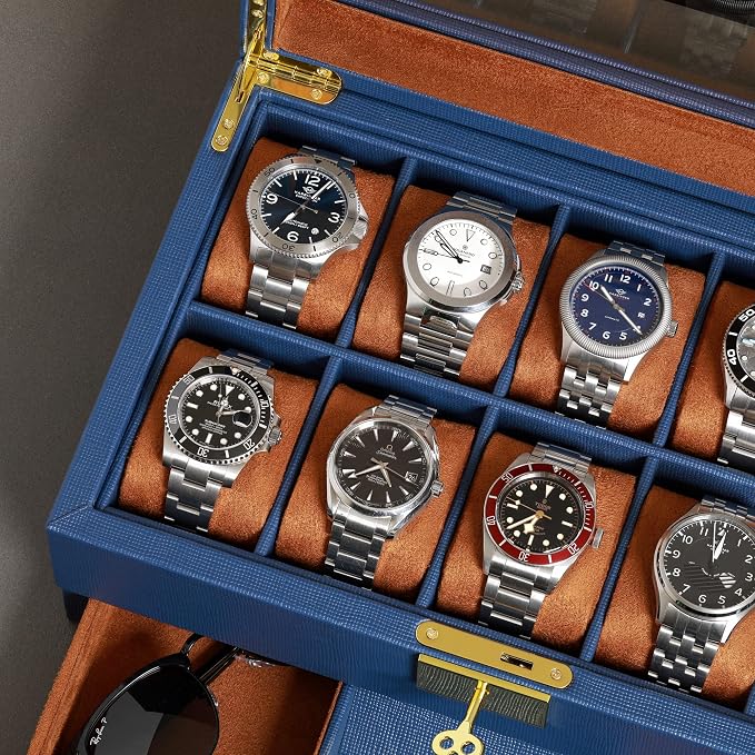 ROTHWELL 10-Slot Watch Box in Leather - Image 7
