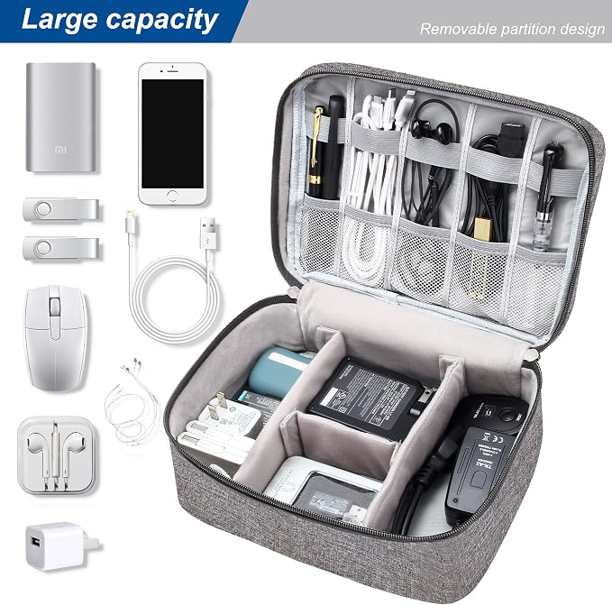 SELLYFELLY Electronics Organizer Travel Universal Cable Organizer Bag - Image 2