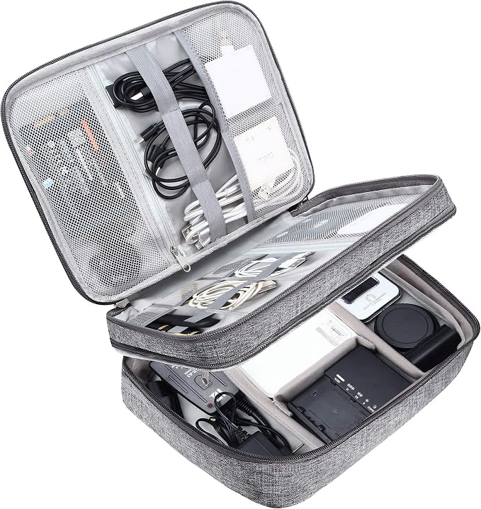 SELLYFELLY Electronic Bag Travel Cable Accessories Bag Waterproof Double Layer by SELLYFELLY