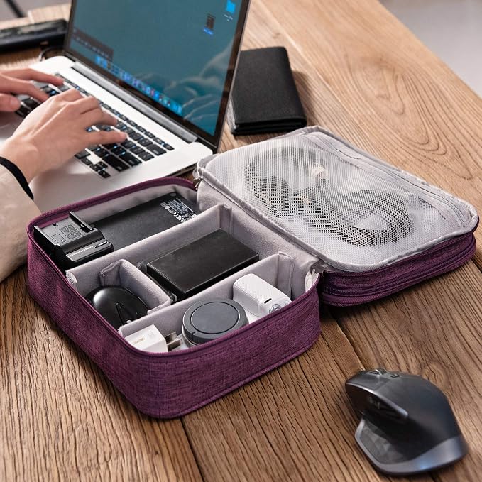 SELLYFELLY Electronic Bag Travel Cable Accessories Bag Waterproof Double Layer - Image 7