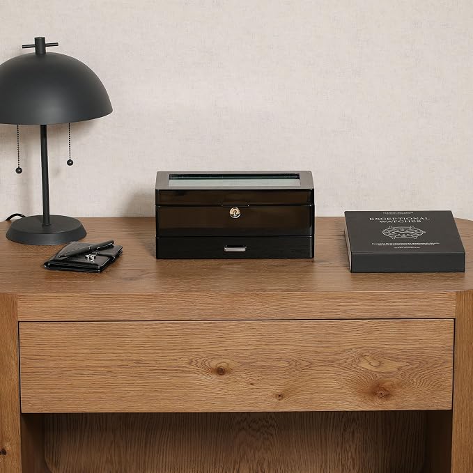 ROTHWELL 4-Slot Piano Black Watch Box - Image 3