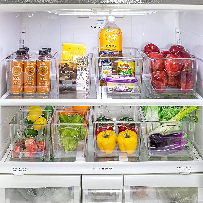 Sorbus Medium Clear Plastic Storage Bins - Image 3