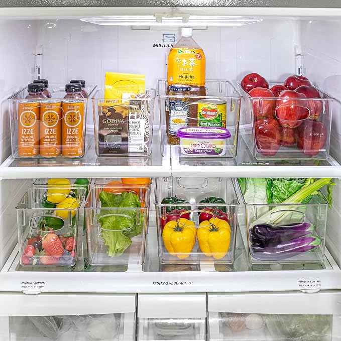 Sorbus Medium Clear Plastic Storage Bins - Image 3