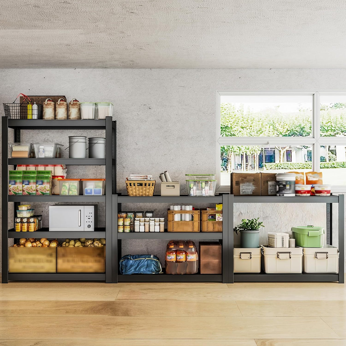 Metal Garage Storage Shelves Heavy Duty Shelving Unit 3 Tier Steel