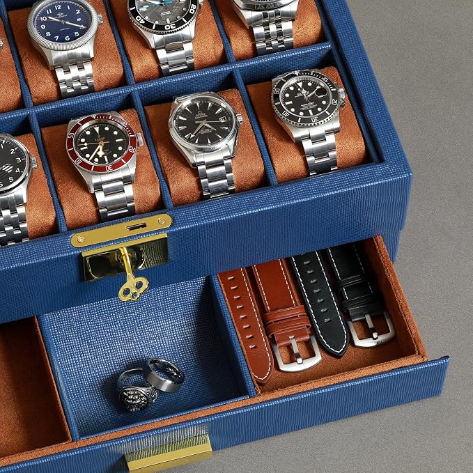 ROTHWELL 10-Slot Watch Box in Leather - Image 5