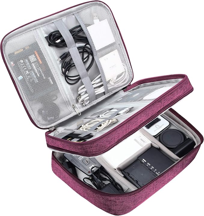 SELLYFELLY Electronic Bag Travel Cable Accessories Bag Waterproof Double Layer by SELLYFELLY