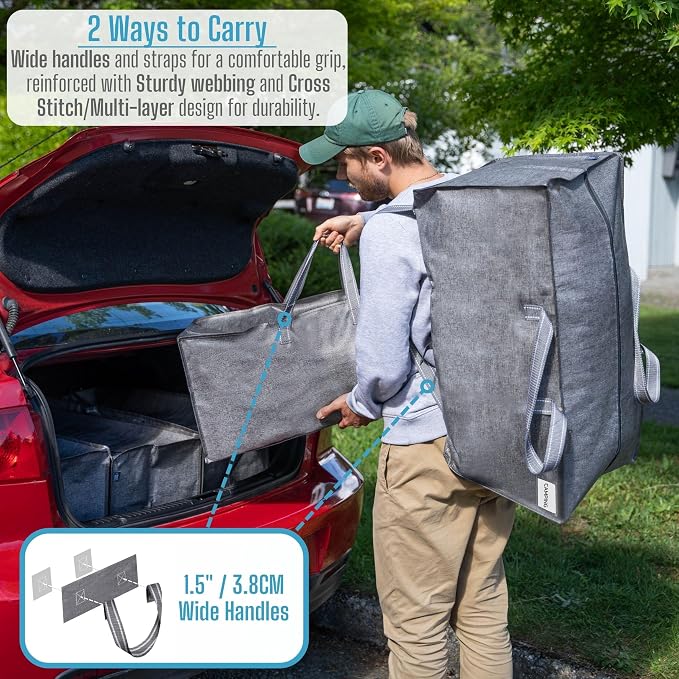 VENO 8 Pack Moving Bags w/Backpack Straps, Heavy Duty, Moving Boxes Alternative - Image 2