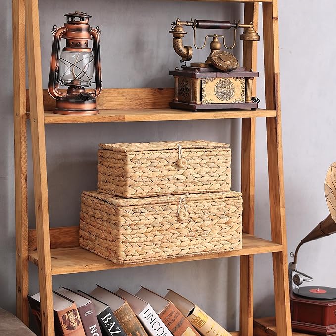Set of 2 Rectangular Wicker Storage Bins - Image 2