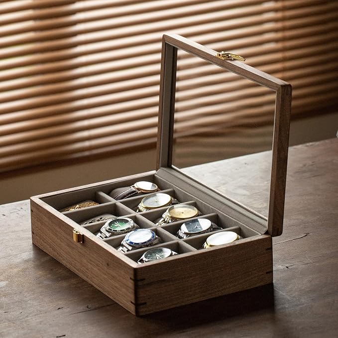 muso wood Watch Display Box, 10 Slot Watch Case - Image 7