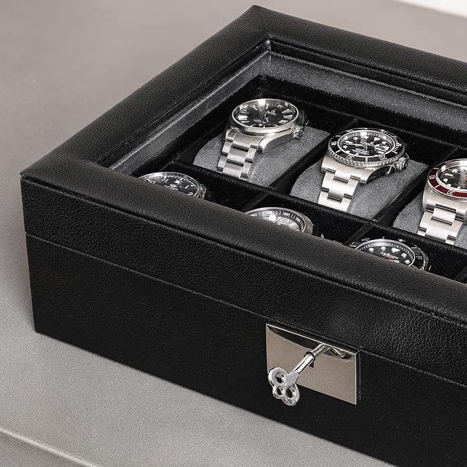 ROTHWELL 10 Slot Leather Watch Box - Image 7
