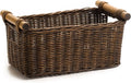 The Basket Lady Petit Pole Handle Wicker Storage Basket, 12 in L x 6.5 in W x 6 by TheBasketLady