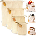 LEAFICO Muslin Cloth Bags with Drawstrings by Leafico