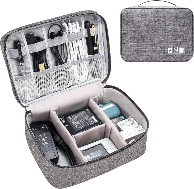 Electronics Organizer Travel Cable Organizer Bag Waterproof Portable Digital by YOUBDM