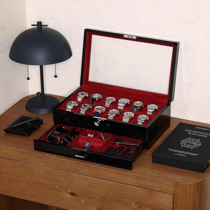 ROTHWELL 12-Slot Piano Black Watch Box - Image 2