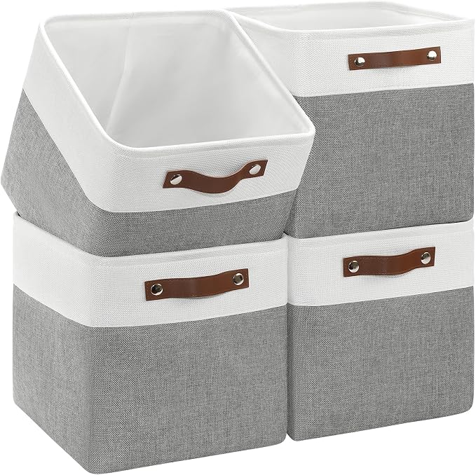 Foldable Storage Cubes 11x11 Inch, Collapsible Storage Basket by Patvingot