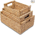 VATIMA Hyacinth Wicker Basket Set 3 size by VATIMA