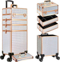 AROUS 5 in 1 Rolling Makeup Train Case Cosmetology Case on Wheels Large by Unknown