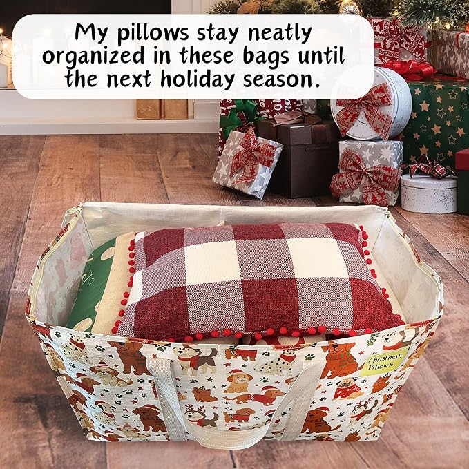 VENO 4 Pack Moving Bags and Large Christmas Storage Bins - Image 2