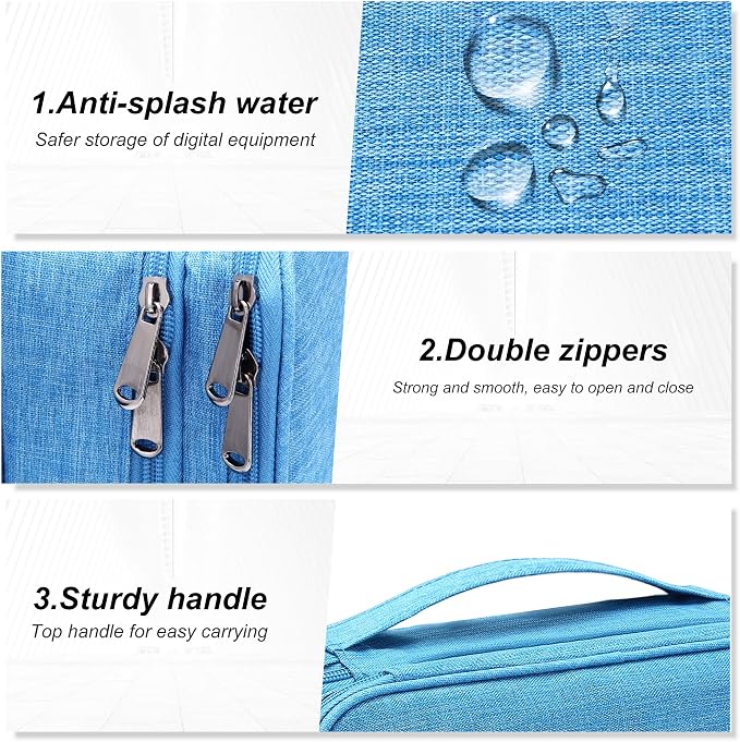 SELLYFELLY Electronic Bag Travel Cable Accessories Bag Waterproof Double Layer - Image 5
