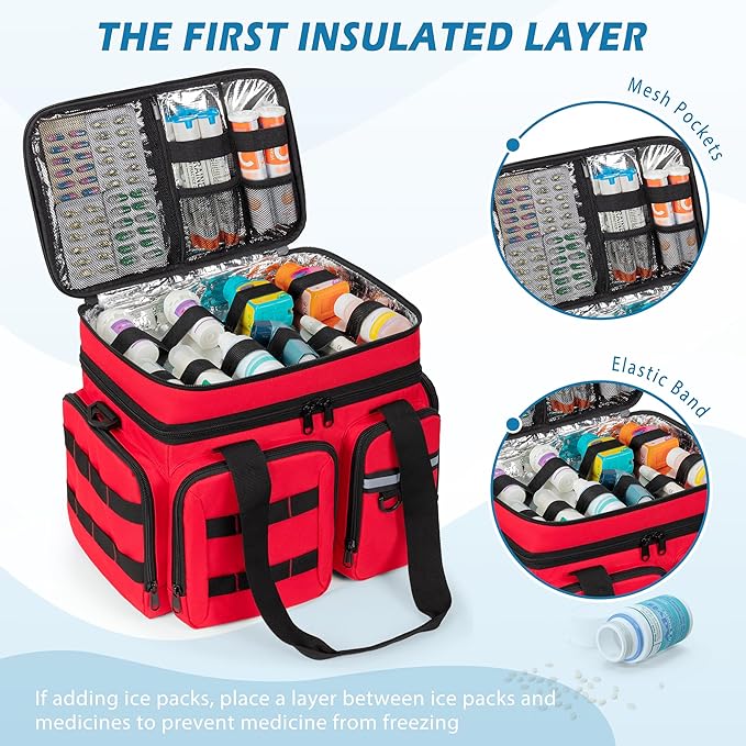 Medicine Organizer Bag with Insulated Pocket - Image 3