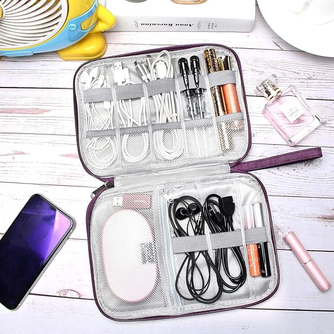 SELLYFELLY Travel Electronics Organizer Portable Cable Organizer Bag - Image 2