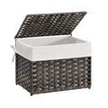 SONGMICS Storage Basket with Lid, 9.2 Gallon Storage Bin, Woven Blanket Storage by SONGMICSbySONGMICSHOME
