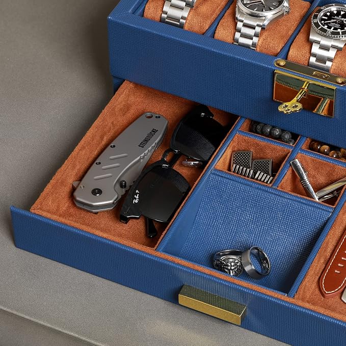 ROTHWELL 10-Slot Watch Box in Leather - Image 6