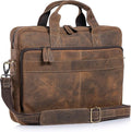 KomalC 16 Inch Leather briefcases Laptop Messenger Bags by KomalC