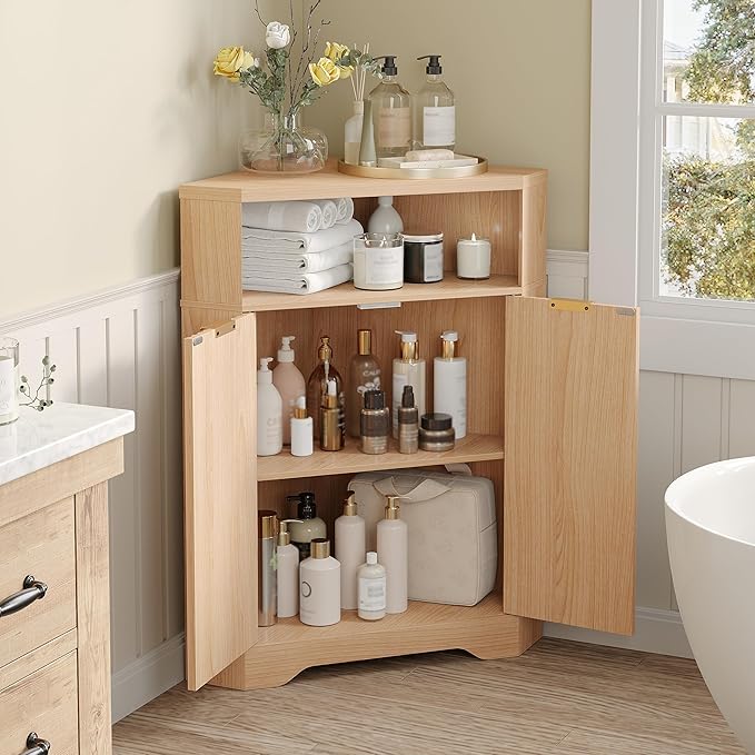 Vabches Corner Cabinet, Corner Bathroom Cabinet - Image 3