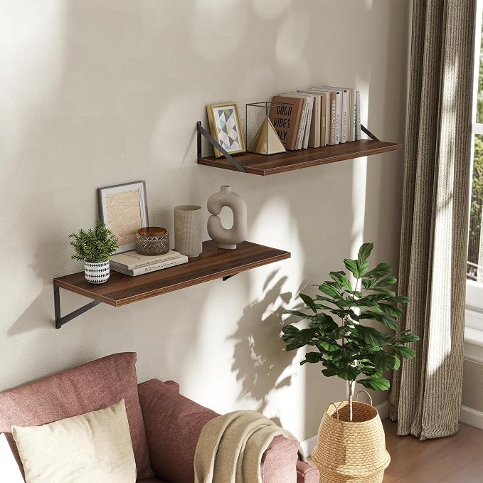 Deep Floating Shelves Wall Mounted, Living Room, Office - Image 2