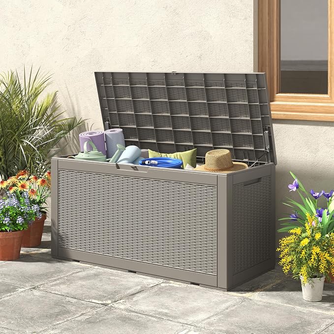 Outdoor Storage Box, Resin Deck Boxes Indoor and outdoor, Waterproof Storage - Image 3
