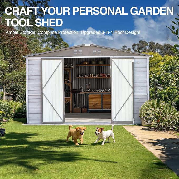 Shed 8' x 8' Storage Shed, 8 x 8 FT Wood Sheds & Outdoor Storage Clearance - Image 5