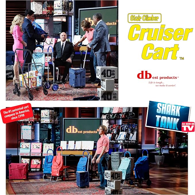 dbest Products Stair Climber Cruiser Cart Shopping Grocery Rolling Folding - Image 4